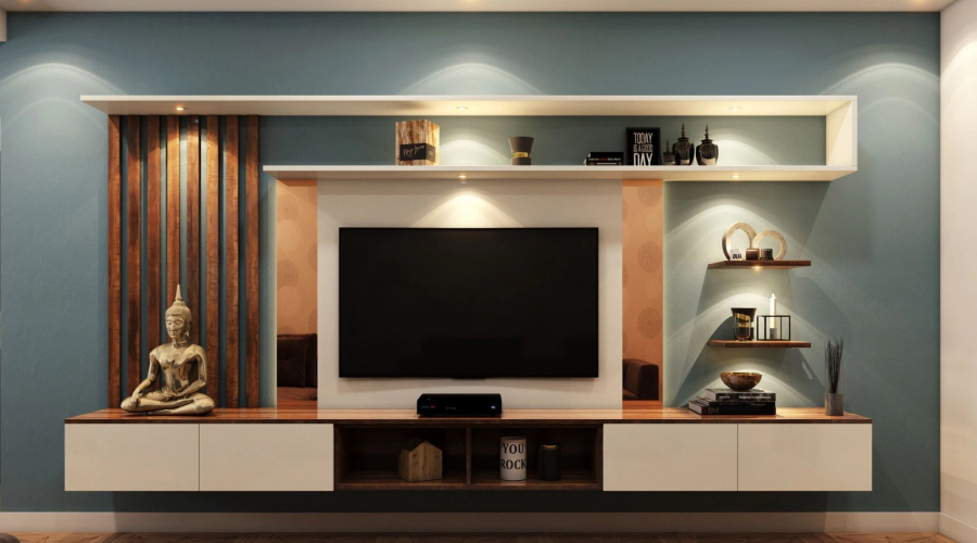 entertainment center in a residential house